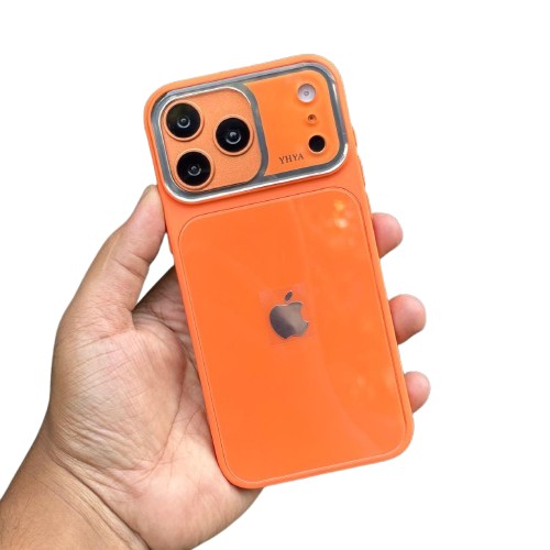 Large-window tempered glass phone case with a unique lens frame design