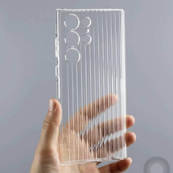 Luxury Corrugated Transparent Phone Cases For Samsung Galaxy