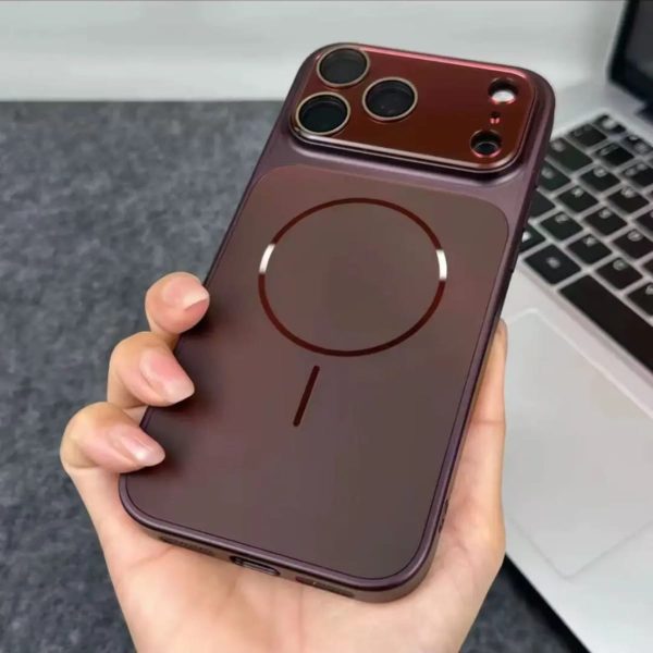 Luxury Phone Case Shimmering Matte Magnetic Shockproof  Case For iphone