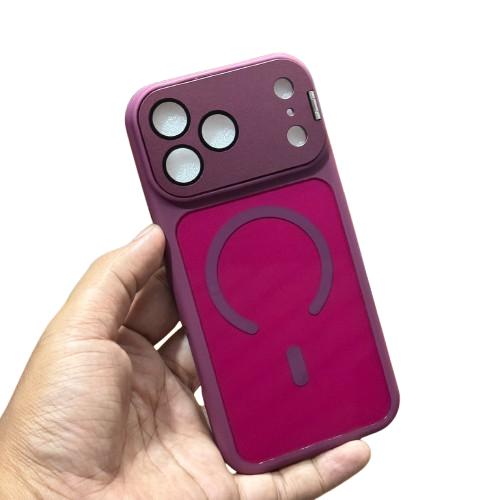 Luxury Metal Lens Cover Stand Magnetic Shockproof Mobile Phone Case for iPhone